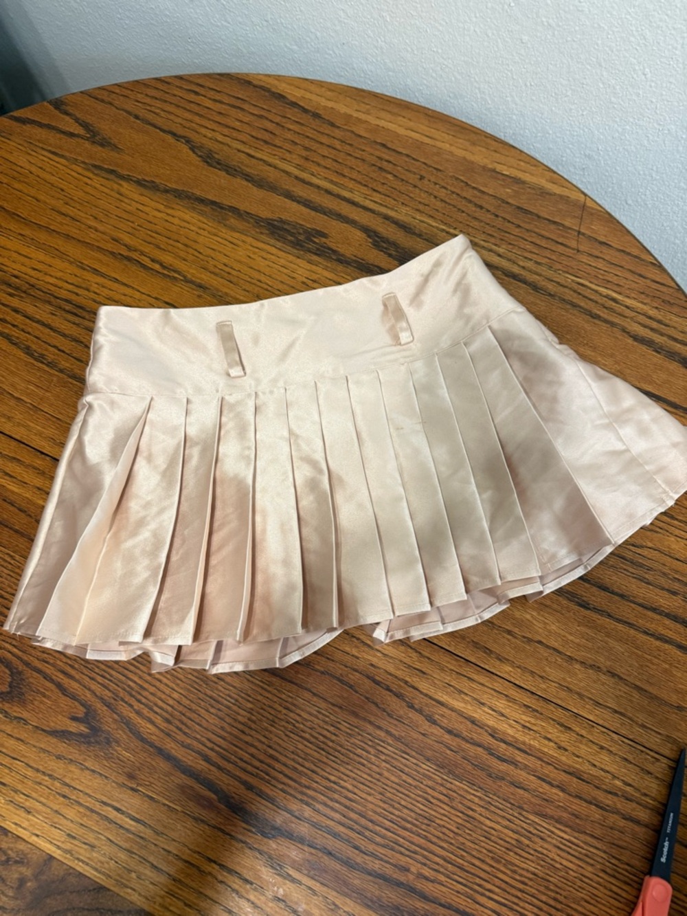 Vintage Y2K pleated Babyphat gold skirt 2000s